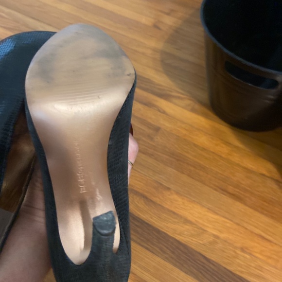 BCBGeneration‎ Parade Black Leather Soft Snake Platform Pumps - Picture 6 of 6